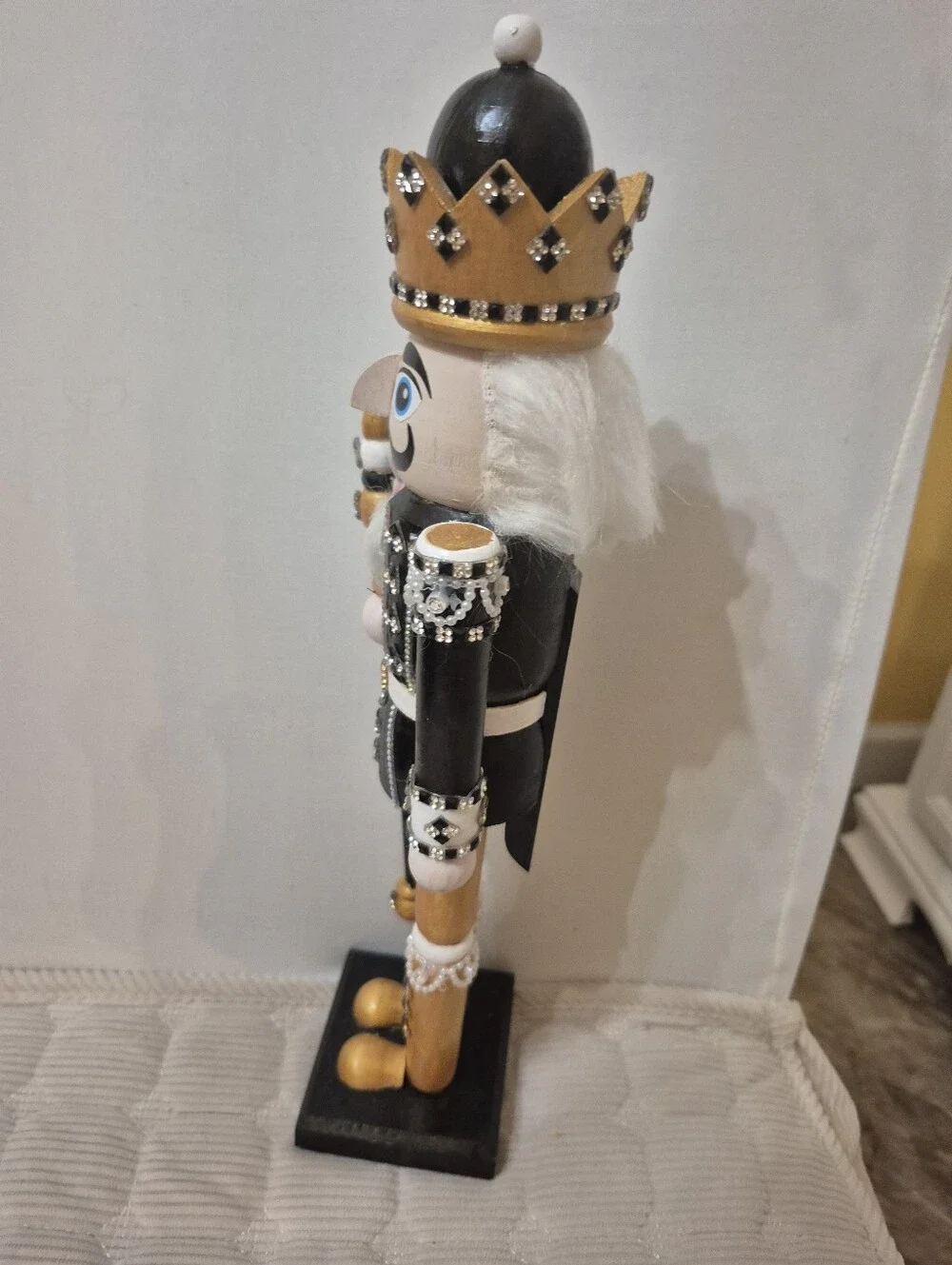 Black & Gold King Nutcracker Figurine